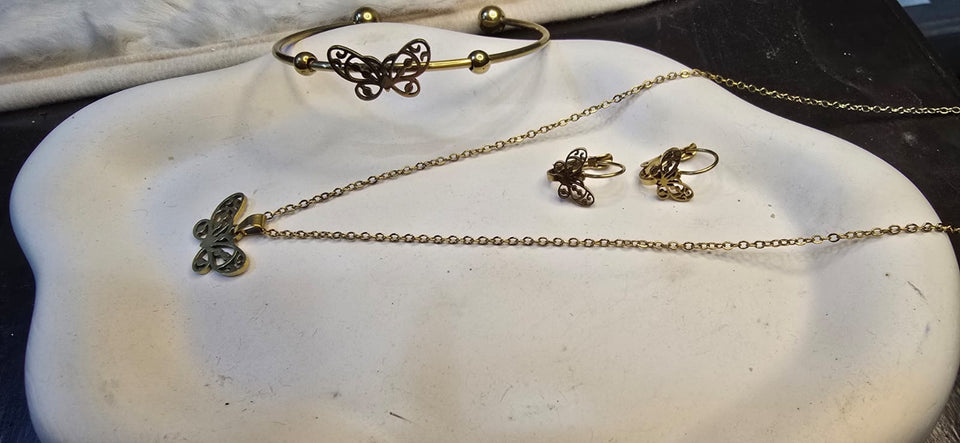 Butterfly Charm Jewelry Set for Women