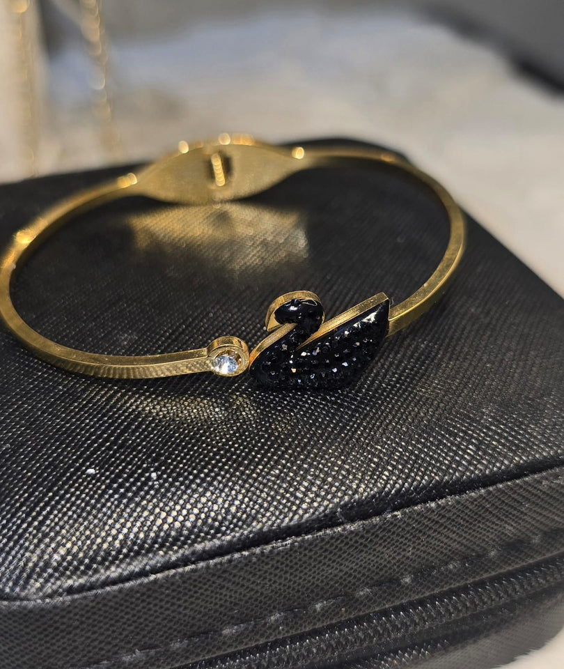 Premium Quality Swan Design Crystal Cuff Bracelet for Women