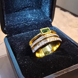 Premium Quality Green Stone Crystal Ring for Women