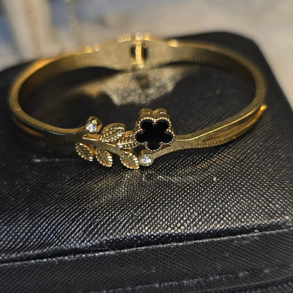 Golden Clover Charm Bracelet